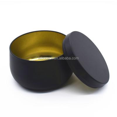 China Gift & Craft Wholesale 12 or 24 Pcs Bulk Black Round Empty Candle In Tin Box Set for sale