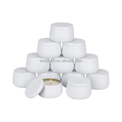 China Gift & Wholesale Craft Custom Round White Candle Jar Tin Box Empty Candle Gift Packaging Boxes for sale