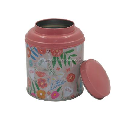 China Tea Customize Round Airtight Chinese Tea Packing Crate Empty Metal Tin Can With Inner Lid Tin Can Canister Boxes for sale