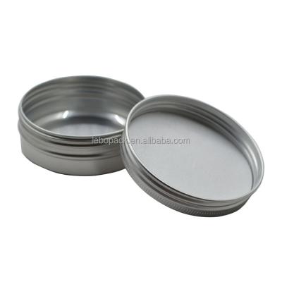 China Tin Jar Refillable Cosmetic Aluminum Containers 15ml Aluminum Screw Lid Around Tin Container Bottle For Cosmetic Packaging for sale