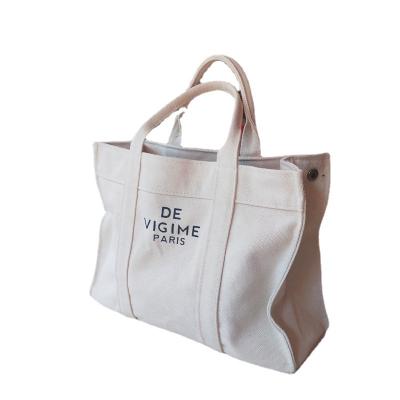 China Wholesale Eco-Friendly Large Capacity Natural Custom Shopping Bags Color Thick Cotton 16oz Canvas Tote Bag for sale