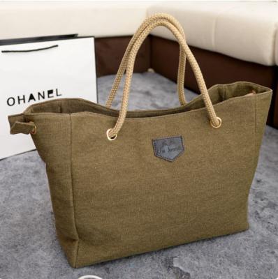 China Gray Canvas Handled Tote Reusable Casual Shopping Handled Bags Heavy Duty Large Capacity Custom Printing Logo Grocery Bag for sale