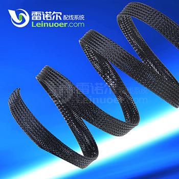 China Flame Retardant Polyester Braided PET Expandable Sleeving To Protect Yarn for sale