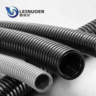 China Black Gray Nylon Plastic Flexible Corrugated Electrical Cable Wire Shield PA Hose CE Standard for sale