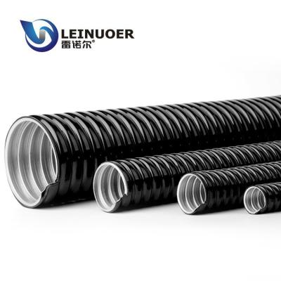 China Waterproof PVC+Galvanized Steel Tape Electrical Metal hos PVC Coated Corrugated Flexible Pipe Conduit CE ROHS for sale