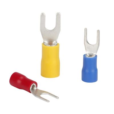 China Plastic Spade Terminal Fork SV Block Solder Sleeve Insulated Crimp Wire Terminal SV Connectors for sale