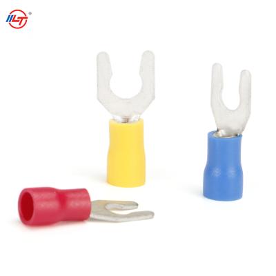 China Customized Insulated Terminal Copper Lock Spade Fork Type for sale