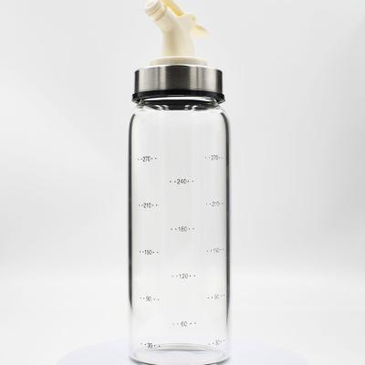 China Sustainable Leakproof Cooking Olive Oil Vinegar Seasoning Transparent Glass Bottle for sale