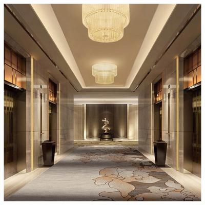 China Non-slip OEM Customized Axminster Carpet Modern Design Wall To Wall Carpet For Hotel for sale