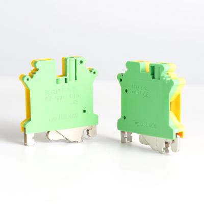 China Wire Connecting HONGYI Factory Price Copper Conector Plastic Din 2.5mm Screw Cage Rail Terminal Block for sale