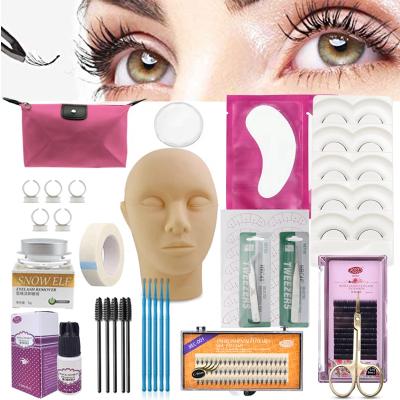 China With 18 Items Practice Eyelash Extension Starter Training Kit Wholesale Portable Eye Lash Extension Kit for sale