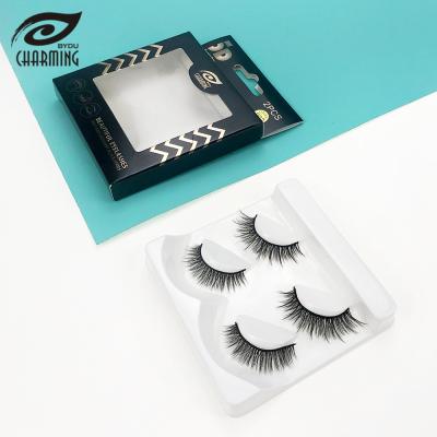 China Private Label 25mm Silk Strip Lashes False Eye Lashes OEM Hand Made Cotton Black Rod for sale