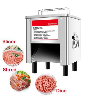 China Industrial Frozen Automatic Meat Slicer Cutter Cube Chopper Commercial Meat Grinders and Slicers Cutting Machine for sale