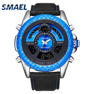 China Colorful Alarm SMAEL 1369 Alloy Watches Cool Lightweight Men Wristwatch For Sports for sale