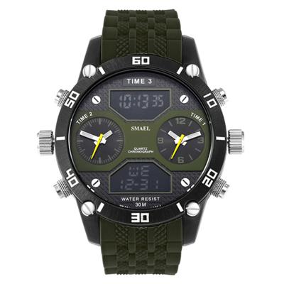 China 2020 SMAEL 1159 Luxury Men's Dual Display Sports Watch Alarm Boy Fashion Hand Watch For Male for sale