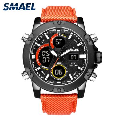 China SMAEL 1325 Alarm Men's Alloy Watch Water Resistant Digital Quartz Dual Display Wrist Watch for sale