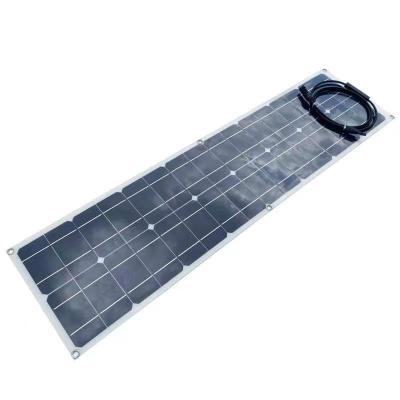 China Industrial Flexible Solar Panel 12v 50w Home USE ETFE Monocrystalline Solar Panels System For Home Cabin Van Cars RV Boat for sale