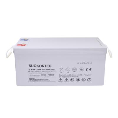 China Portable home appliances 12v 250ah lead acid battery gel car batteries portable deep cycle sealed solar lead acid box for sale