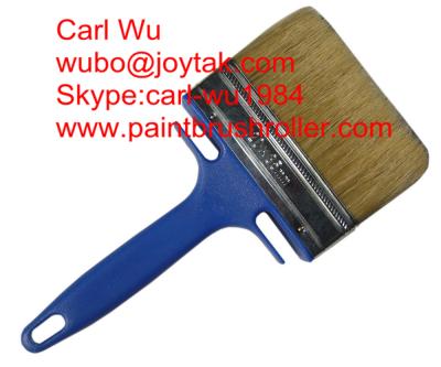 China Varnish style natural bristle Chinese bristle paint brush wood handle plastic handle 4 inch PB-000 for sale