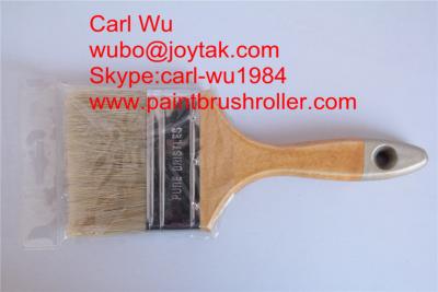 China Natural pure bristle Chinese bristle synthetic mix paint brush wood handle plastic handle 4 inch PB-005 for sale