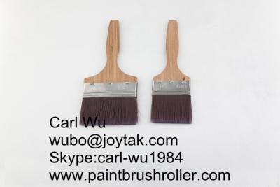 China Natural bristle Chinese bristle synthetic mix 2 piece paint brush sets wood handle plastic handle 5 inch PBS-017 for sale