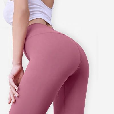 China 2022 Custom Breathable High Waist High Running Women's Bare Leggings Crac! crack! breathable seamless butt yoga pants for sale