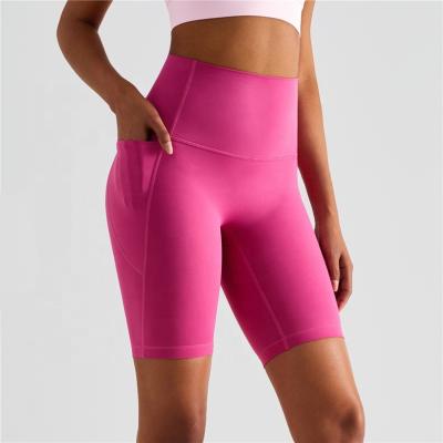 China Yoga Shorts Sports Breathable Fitness Shorts Pants Womens Cool Breathable High Waist Shorts for sale