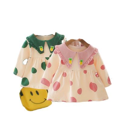 China Breathable New Girl Polka Dot Dress Baby Long Sleeve Baby Princess Dress Baby Clothes for sale