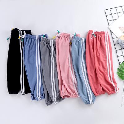 China 2021 summer breathable children's pants boys and girls nine point pants baby thin children's wear pants for sale