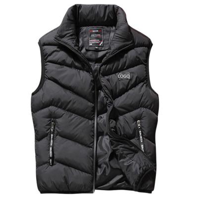 China New Autumn/Winter Anti-Shrink Men Down Vest Youth Cotton Padded Coat Horse Staple Cotton Men's Fashion Vest Manufacturers for sale