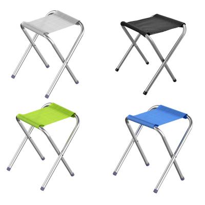 China Custom Outdoor Aluminum Small Logo Canvas Metal Fishing Camping Folding Stool Durable Beach Material for sale