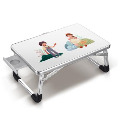 China Small Foldable Aluminum Breakfast Tray Computer Laptop Table For Bed for sale