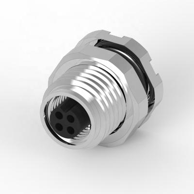 China Industry M5 4 PIN Front Lock Waterproof Connector for sale