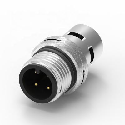 China Industry M12 Un-Coded 4 PIN Molded With Waterproof Cable Connector for sale