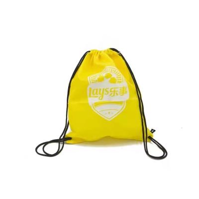 China Promotional Waterproof With Logo Design Drawstring Waterproof Nylon Small Backpack for sale