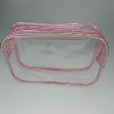 China Simple Cosmetic Bag Manufacturer Custom Large PVC Toiletry Bag Promotional Cosmetic Bag for sale