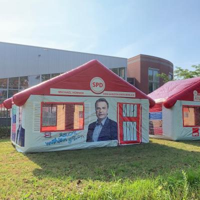 China 0.40mm-0.60mm pvc tarpaulin or oxford good sales inflatable tent for election, inflatable tent for advertising with customized design for sale