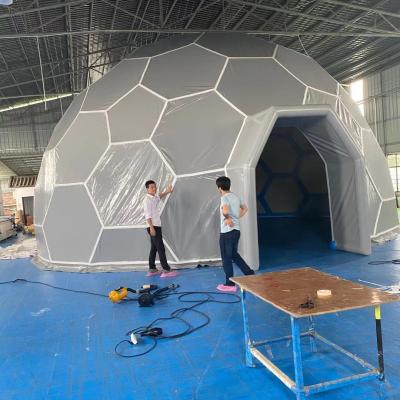 China 0.8MM Transparent 0.6mm PVC Sealed Inflatable Soccer Dome Tent With Best Quality for sale