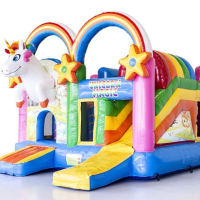 China PVC Lovely Design Horse Inflatable Moonwalk For Kids Gift, Inflatable Bounce Castle With Customized Design for sale