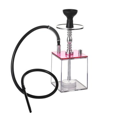 China Factory Direct Sales LED Arabic Hookah Square Pot Bar Nightclub Acrylic Durable Full Set With Hookah Light Tip for sale