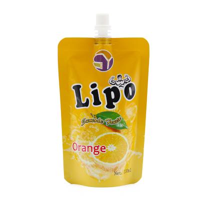 China Recyclable Custom Resealable Juice Drink Packaging Bag / Liquid Stand Up Pouch With Top Spout for sale