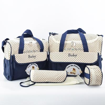 China Suits New Style 5pcs Diaper Bag Sets Multifunctional High Capacity Travel Diaper Bag For Mom Mother Maternity Bag for sale