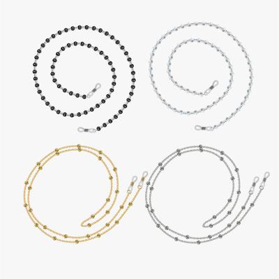 China Wedding party dating new fashion design daily use 2021 luxury glass gold sunny HOL crystal eyeglass strings chain high quality for sale