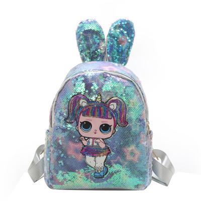 China LED Glitter Rabbit Ear Girls Backpack Kids Backpack Bag 2020 Lovely LED Backpack Cute Waterproof Kids Backpack for sale