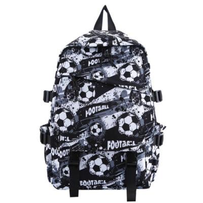 China 2021 new version waterproof hot sale printing soccer schoolbag backpack travel bag nylon footballs school bags for teenagers schoolbag for sale