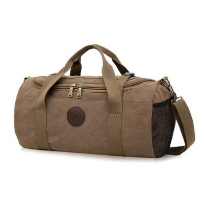 China Comfortable Luxury Brand Canvas Vintage Gym Weekend Travel Bag Zipper Tote Bags Fashionable Heavy Logo For Sale for sale