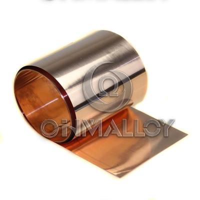 China Kupfer-Streifen Anneallings-Zustand Hardness<130HV 0.25mm x 250mm des Beryllium-C17200 zu verkaufen