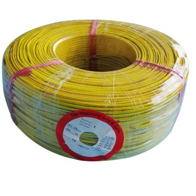 China Cable de termopar de la extensión de la chaqueta de la fibra de vidrio con el aislamiento amarillo de la fibra de vidrio en venta