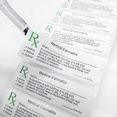 China Scratch factory th c labels suppliers- custom design ca 1x3 medical rx labels » for sale