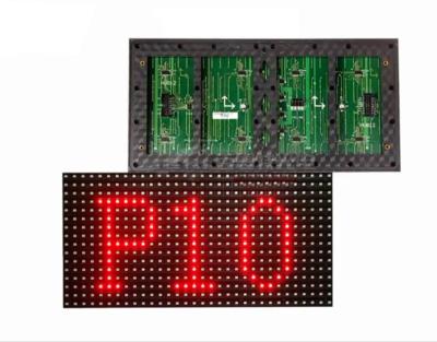 China P10 outdoor wifi text SMD led display sign outdoor single color panel programmable wireless led screen for sale